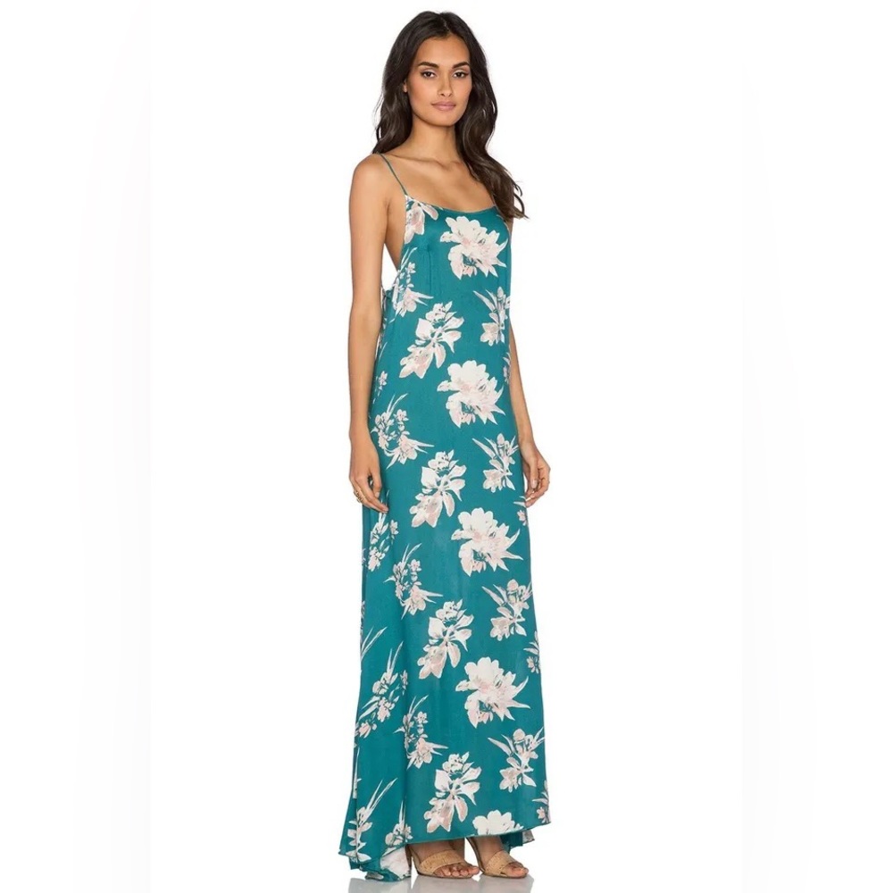 Free People Intimately Emerald Green Slip Maxi Gem